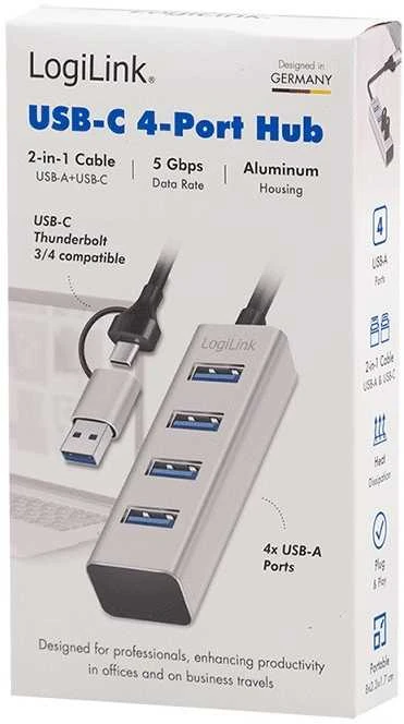 „LogiLink Hub USB 3.0“ 4 prievadų USB – 5 Gb/s