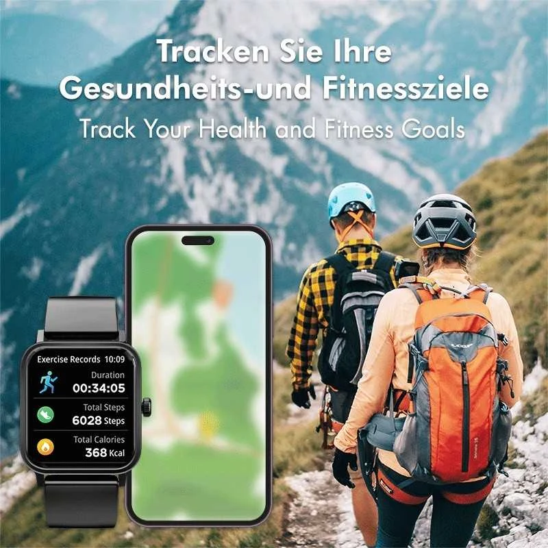 LogiLink Išmanusis laikrodis lcd, bt5.2 ip68, rožinė