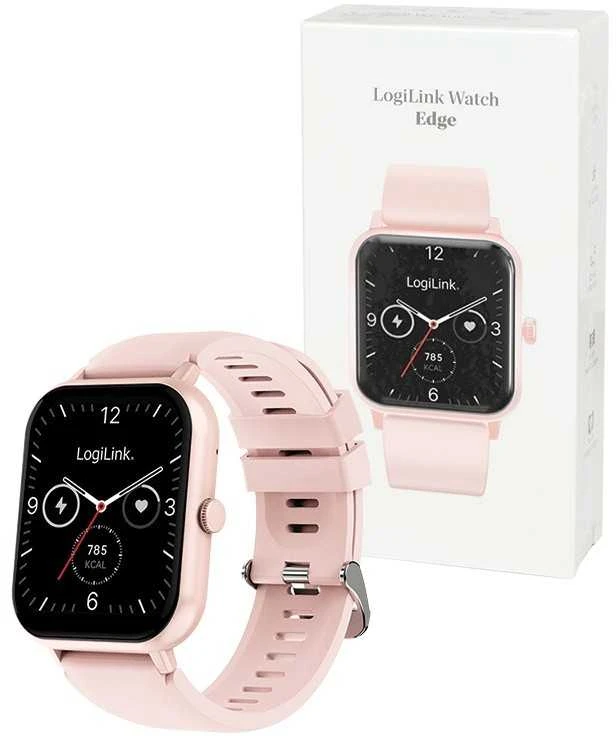 LogiLink Išmanusis laikrodis lcd, bt5.2 ip68, rožinė