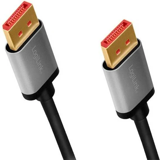 LogiLink DisplayPort 1.4 M/M 3.0m juoda-pilka