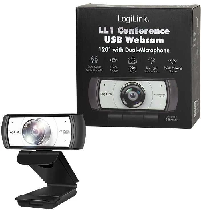 LOGILINK UA0377 HD USB internetinė kamera 120 laipsnių dvigubas mikrofonas