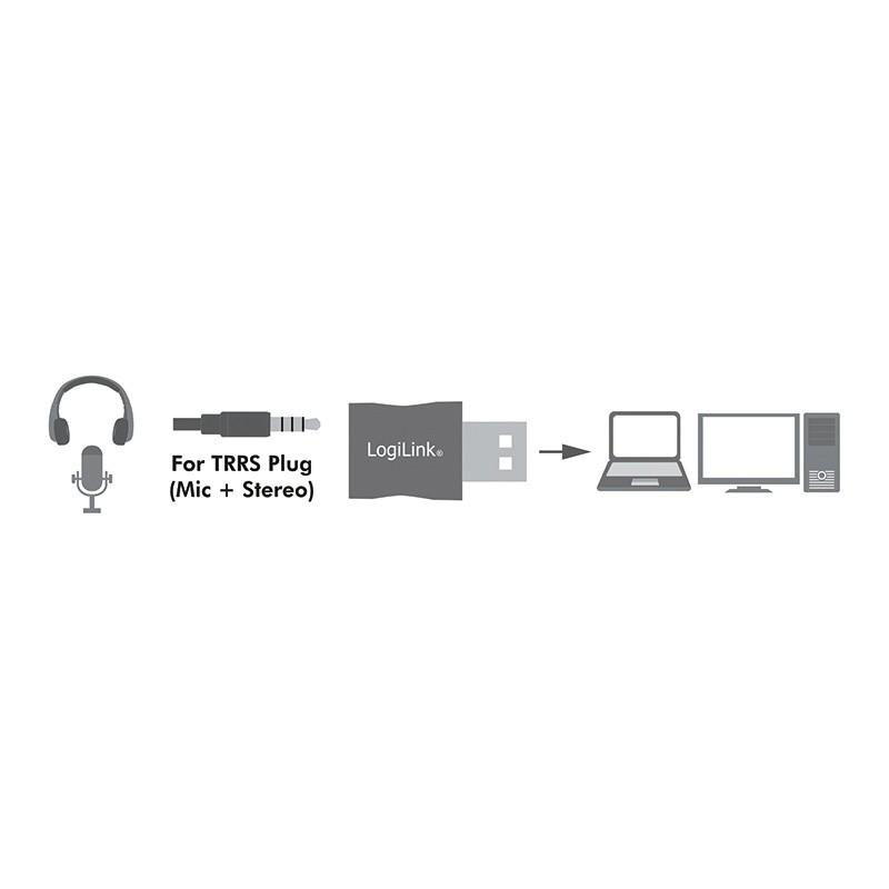 LOGILINK UA0299 LOGILINK - USB garso adapteris, sidabrinis