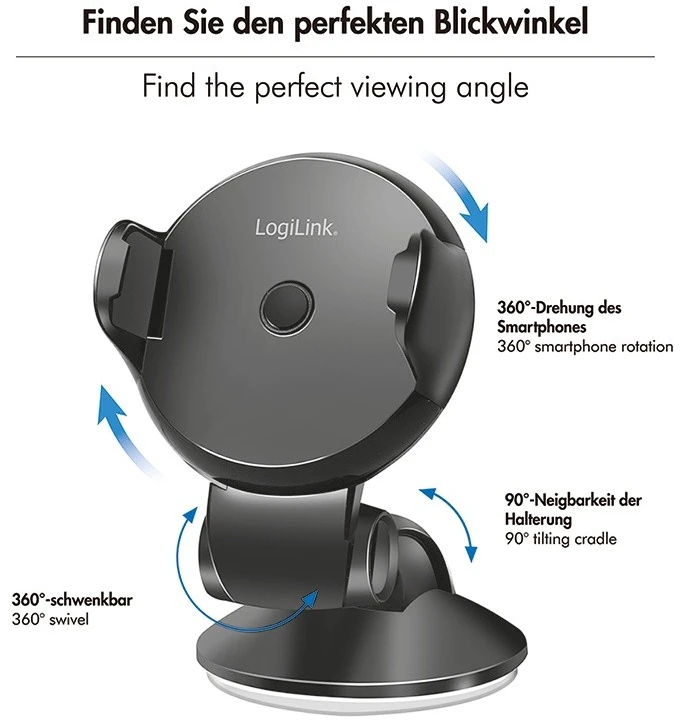LogiLink Laikiklis automobilinis na smartfona su przyssawką