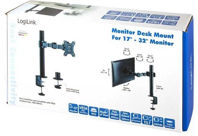 LOGILINK BP0105 Monitorius laikiklis 17–32 colių plieninės rankenos ilgis 380 mm