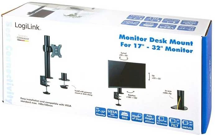 LOGILINK BP0103 Monitorius laikiklis 17–32 colių plienas 19kg maks.