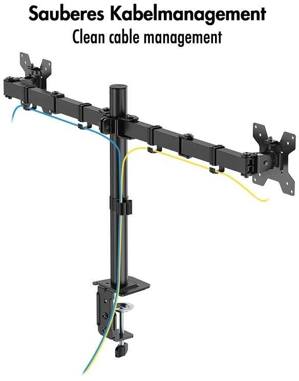 LogiLink Laikiklis do monitora 2x 17-32',10kg max na ramie