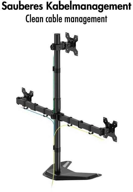 „LogiLink“ 3 monitorių laikiklis, 17–32 colių, maks. 10 kg ant rėmo