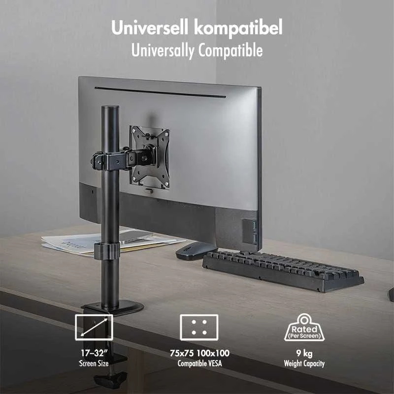 LogiLink Laikiklis na monitorius 17-32 ', 9kg max, juoda