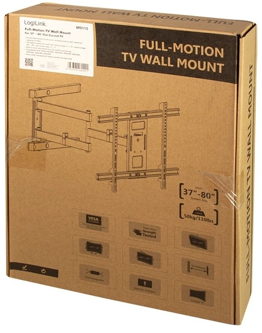 LogiLink Dis Acc TV sieninis laikiklis 37-80''