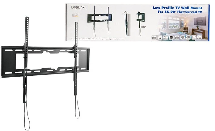 „LogiLink BP0152“ televizoriaus sieninis laikiklis 55-90, pakreipimas +0°-8°, 38 mm