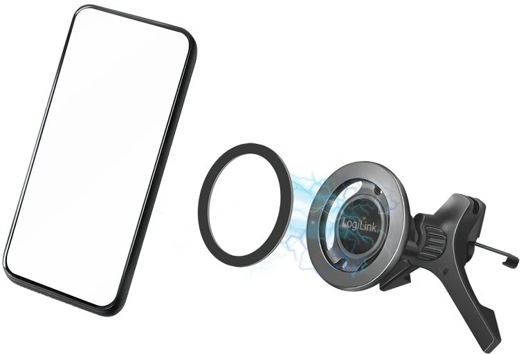 LogiLink Logilink Magnetic 3 taškų išmaniojo telefono laikiklis juoda
