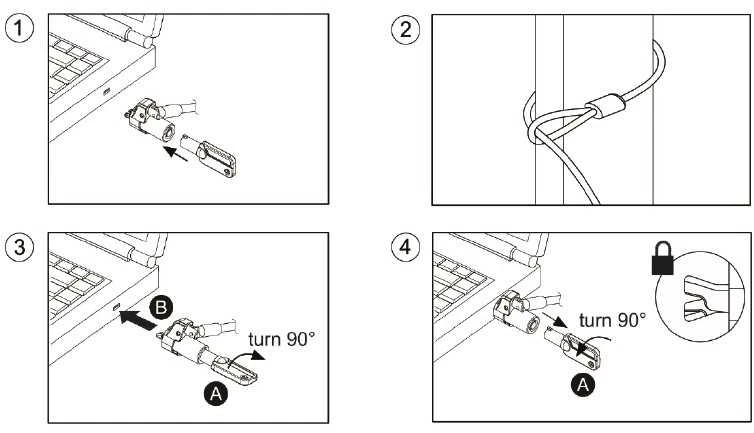 LOGILINK NBS012 Noble Lock nešiojamojo kompiuterio apsauga su raktu