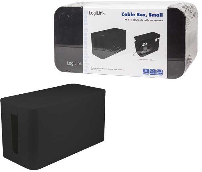 LogiLink Organizer kabli cable box, juoda
