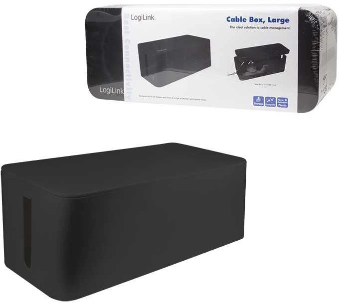 LogiLink Organizer kabli cable box, juoda