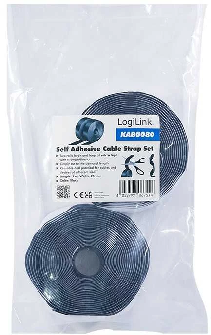 LogiLink lipnus velcro juoda