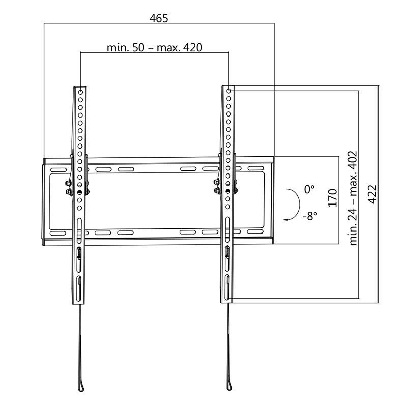 LOGILINK BP0010 LOGILINK - televizoriaus sieninis laikiklis, 32-55, maks. 35 kg
