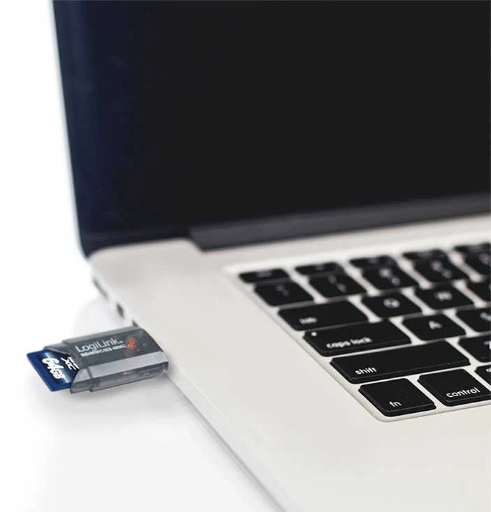 LogiLink Prisijungti | USB 2.0 išorinis kortelių skaitytuvas, skirtas MMC, RS-MMC, SD ir SD HC