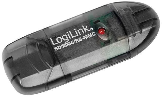 LogiLink Prisijungti | USB 2.0 išorinis kortelių skaitytuvas, skirtas MMC, RS-MMC, SD ir SD HC
