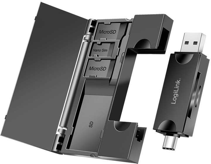 Atminties kortelė LogiLink Skaitytuvas kart usb3.2 gen 1, sd/microsd