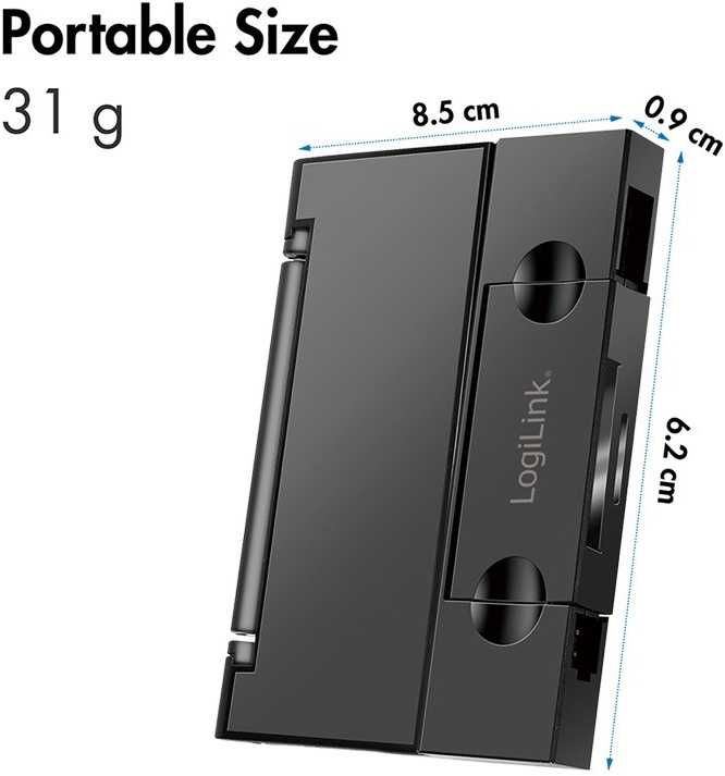 Atminties kortelė LogiLink Skaitytuvas kart usb3.2 gen 1, sd/microsd