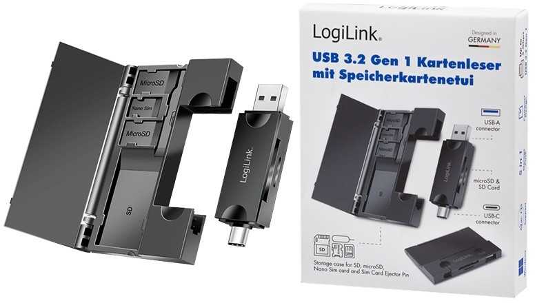 Atminties kortelė LogiLink Skaitytuvas kart usb3.2 gen 1, sd/microsd