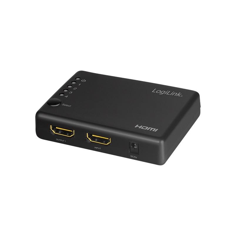 LogiLink LogiLink HDM- Splitter 1x4-Port, 4K / 30Hz, Schlank, schw.