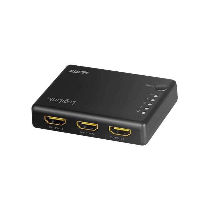 LogiLink LogiLink HDM- Splitter 1x4-Port, 4K / 30Hz, Schlank, schw.