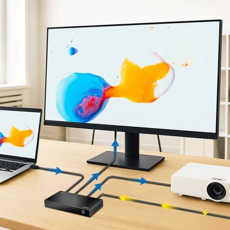 Šakotuvas LogiLink Splitter HDMI, 1x2-Port 4K/60Hz