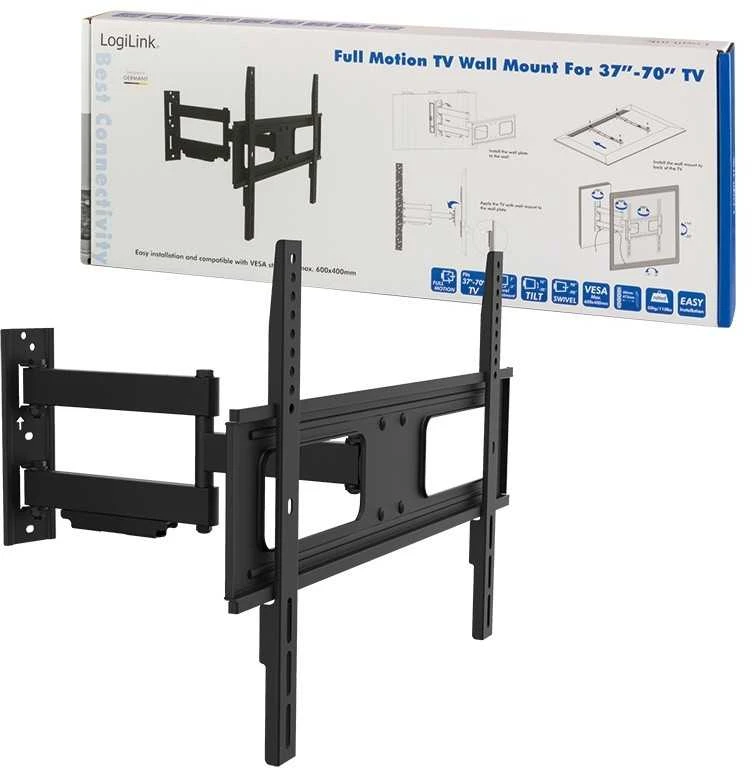 Logilink BP0019 TV Sieninis laikiklis, 37"-70", pakreipimas +10°-20°,pasukamas +-90°, 473mm | Prisijungti | Sieninis laikiklis | BP0019 | 37-70 " | Maksimalus svoris (keliamoji galia) 50 kg | Juodas