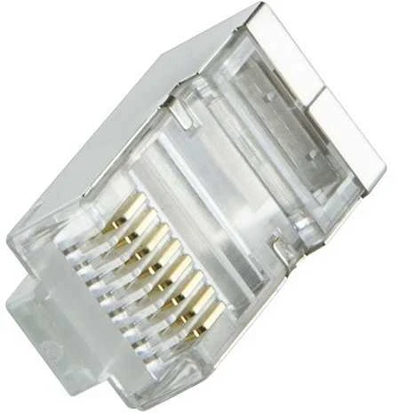 LogiLink Wtyki rj45 cat.6 100szt. ekranowane su osłoną, juoda
