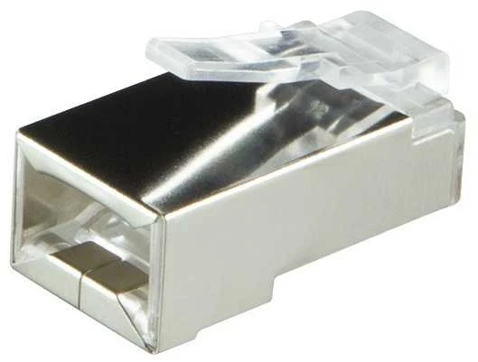 LogiLink Wtyki rj45 cat.6 100szt. ekranowane su osłoną, juoda