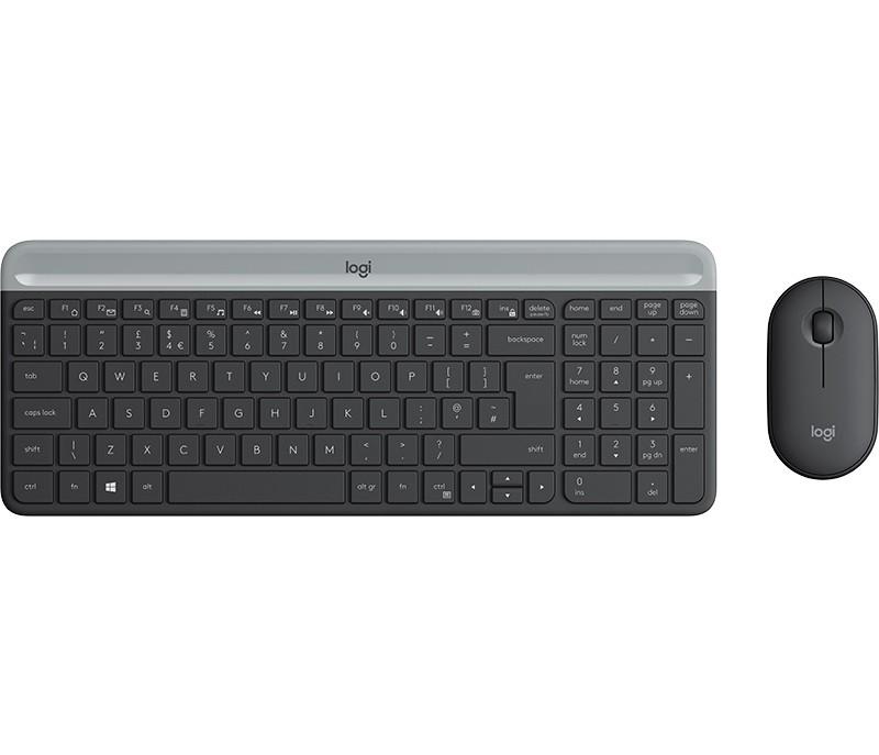Logitech MK470 Slim Wireless Combo, belaidė klaviatūra ir pelė, US išdėstymas, Grafito spalvos