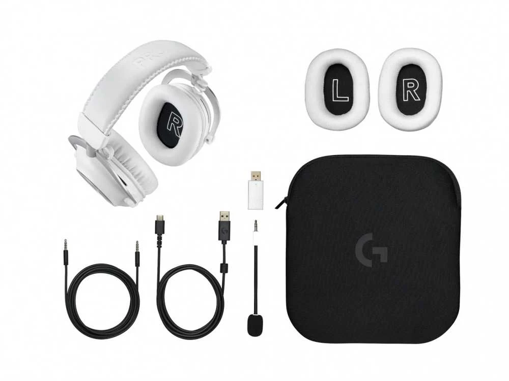„Logitech G Pro X2 Lightspeed“ ausinės, baltos