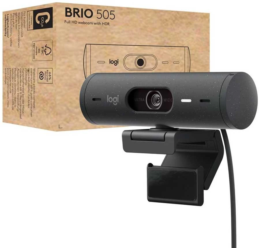 Internetinė kamera Logitech Brio 505, Juodos spalvos