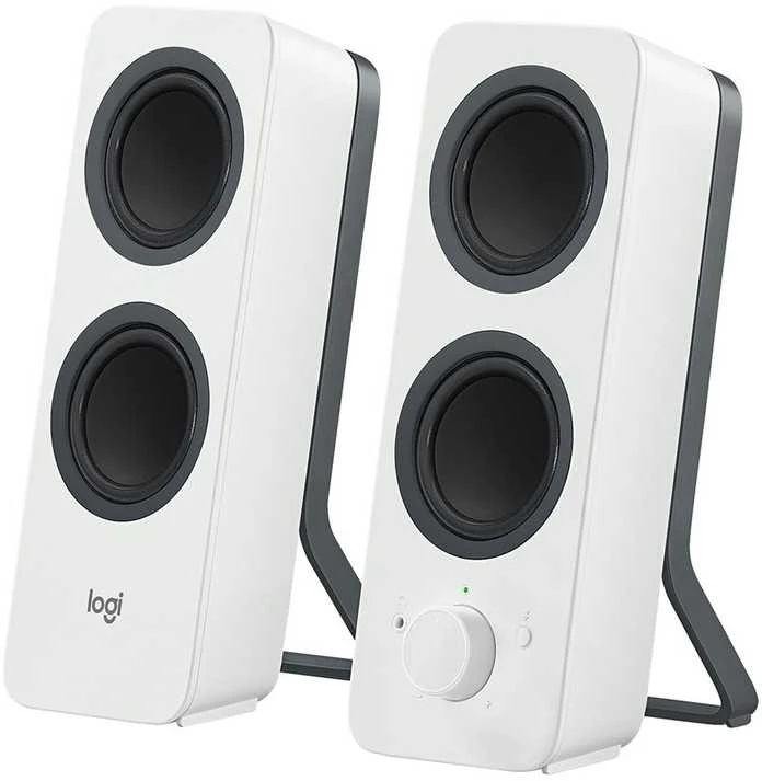 „Logitech z207“ balti garsiakalbiai