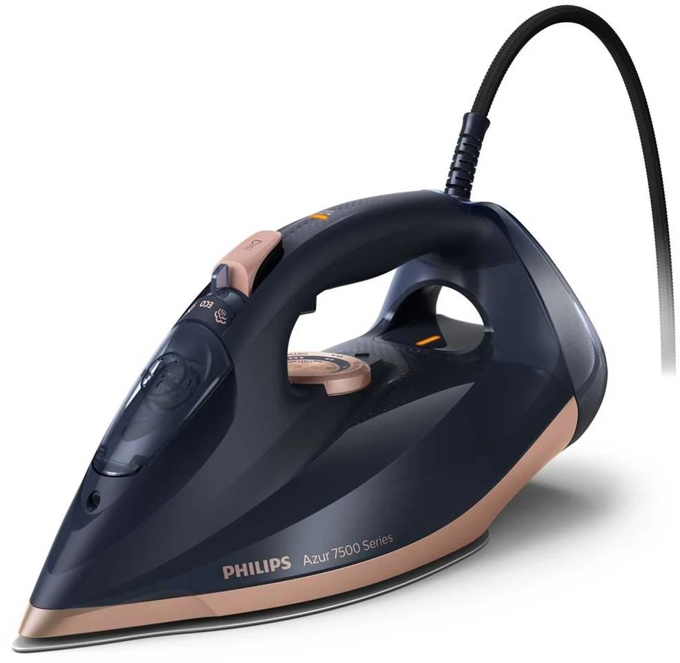 Philips | DST7510/80 | Garų lygintuvas | 3200 W | Vanduo tank capacity 300 ml | Continuous steam 55 g/min | Steam boost performance 260 g/min | Mėlyna/Gold