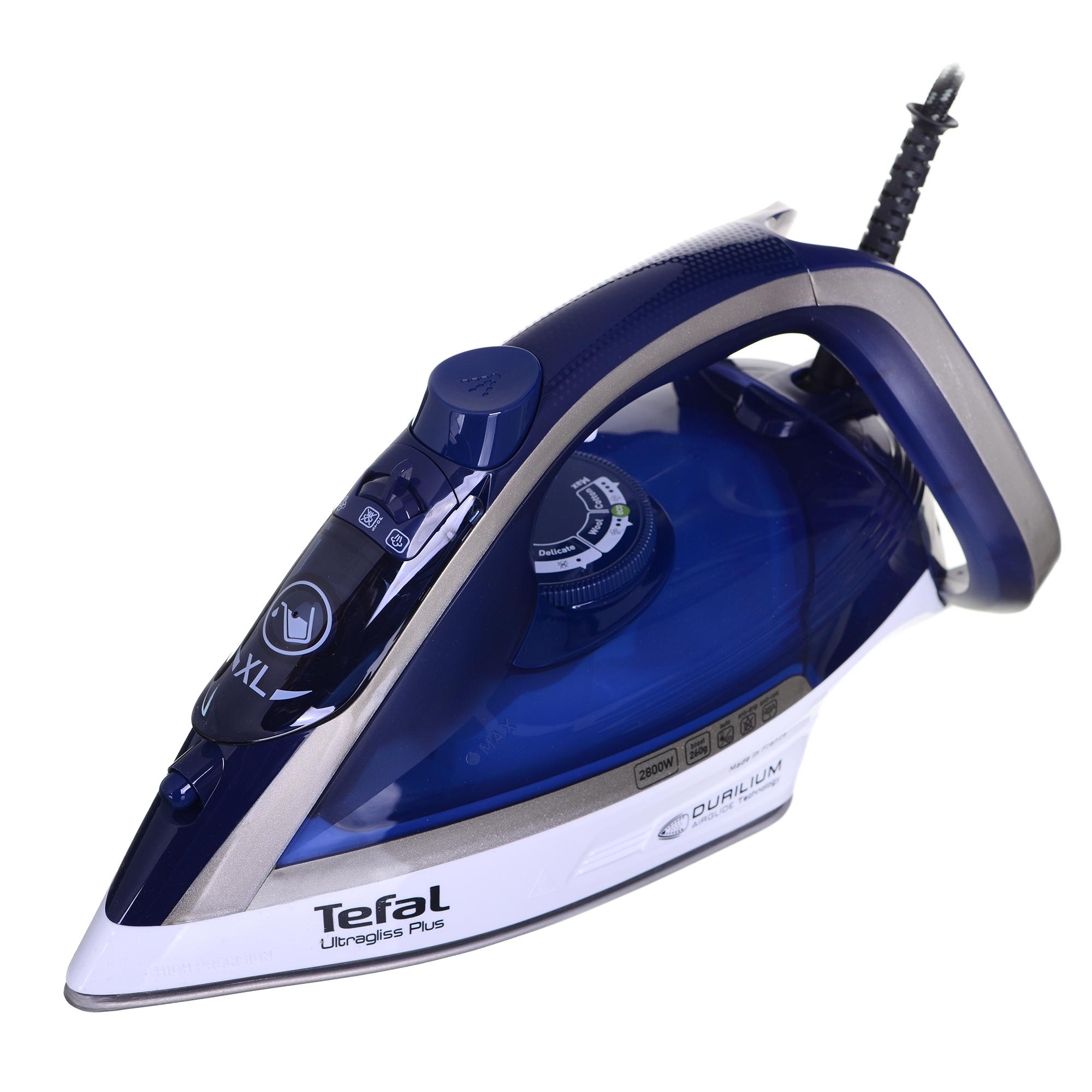 TEFAL | Garų lygintuvas | FV6812E0 Ultragliss Plus | Garų lygintuvas | 2800 W | Vanduo tank capacity 270 ml | Continuous steam 50 g/min | Mėlyna/Baltas