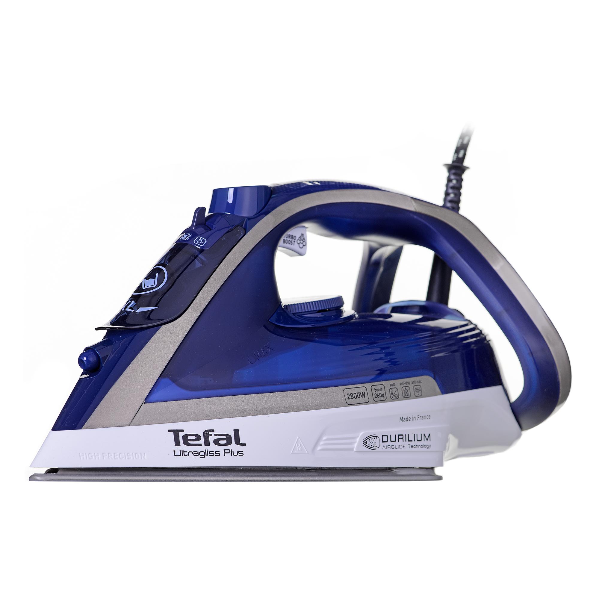 TEFAL | Garų lygintuvas | FV6812E0 Ultragliss Plus | Garų lygintuvas | 2800 W | Vanduo tank capacity 270 ml | Continuous steam 50 g/min | Mėlyna/Baltas