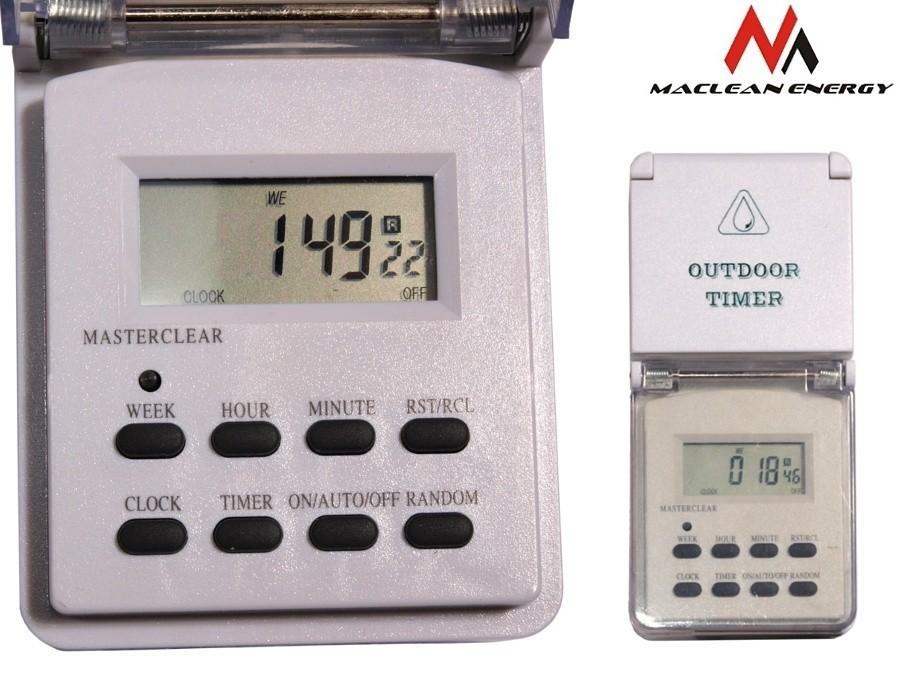 MACLEAN MCE08 Maclean MCE08 Lauko skaitmeninis laikmatis 10 programų