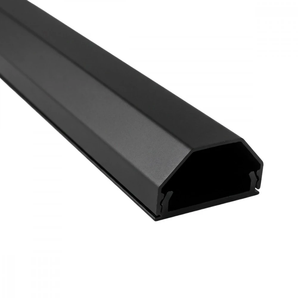 Aliumininė maskavimo juosta kabliams Maclean, 33x18x750mm, juoda, MCTV-897 B