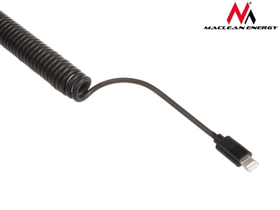 Maclean MCE76 37545 Automobilinis įkroviklis 2xUSB, 5.2A, „Lightning“ spiralė 1.8m
