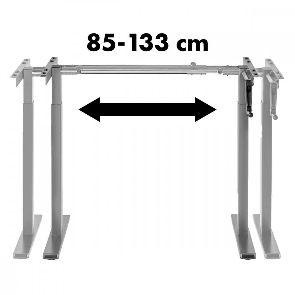 Stalviršio stovas Maclean, rankinis aukščio reguliavimas, be stalviršio, darbui stovint ir sėdint, maks. 60 kg, maks. aukštis 120 cm, mc-790ng