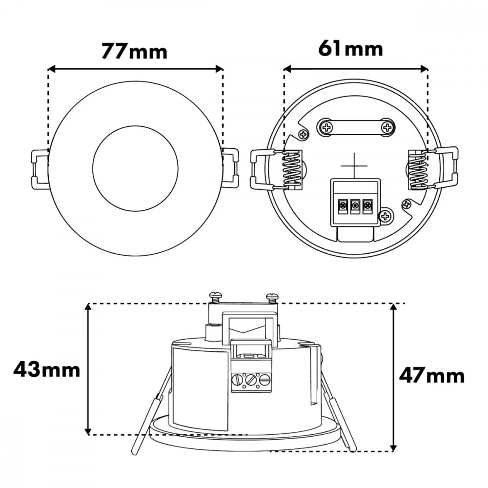 Judesio jutiklis PIR Maclean, Montuojama, zasięg 8m, 600W/1200W, 220-240V AC, 50/60Hz, MCE821