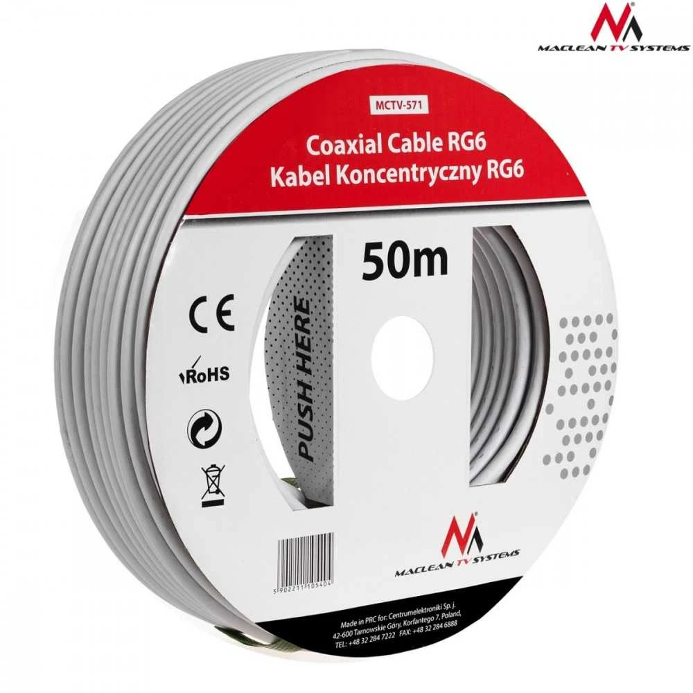 MACLEAN MCTV-571 Maclean MCTV-571 Satellite coaxial cable 1.0CCS RG6 50M