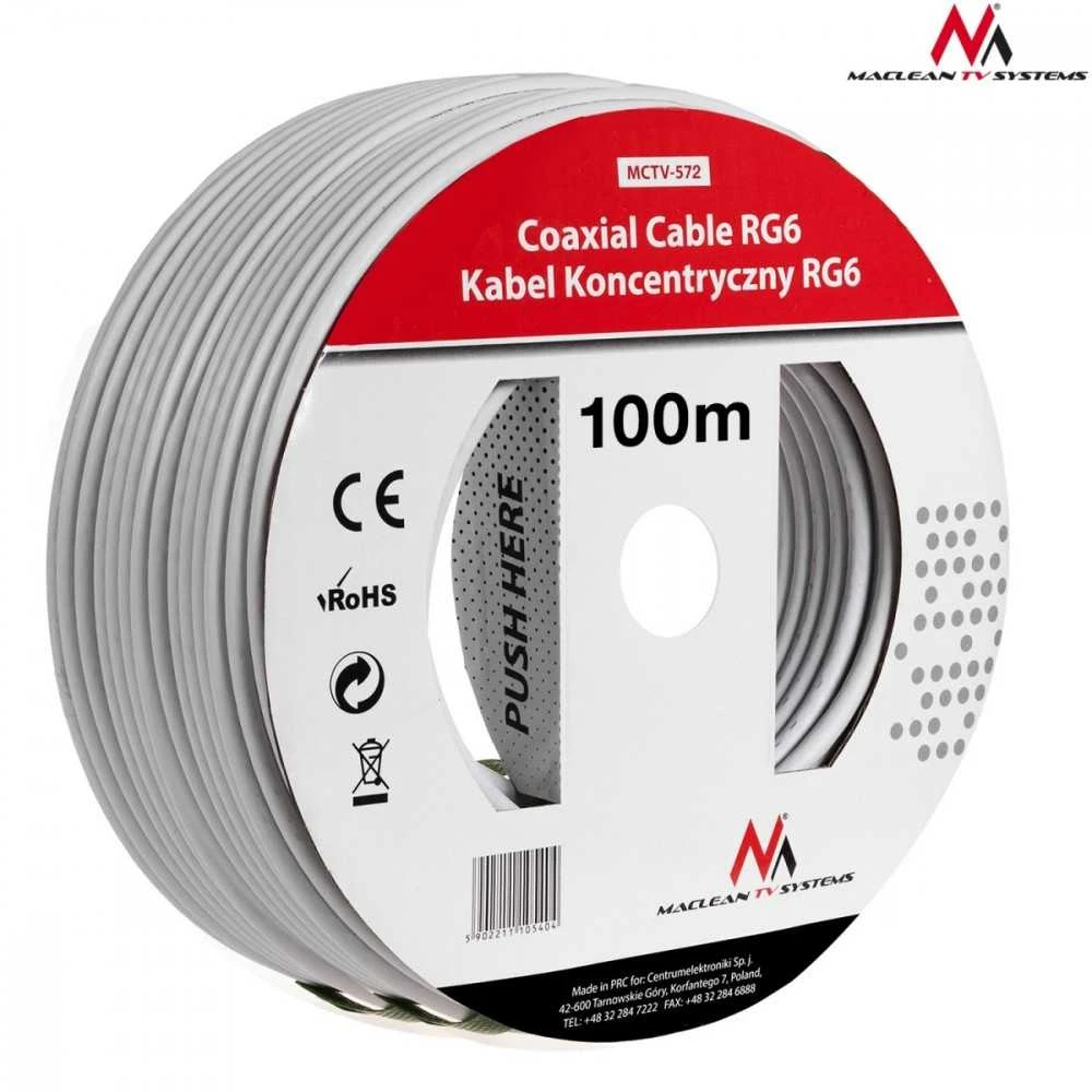 MACLEAN MCTV-572 Maclean MCTV-572 Satellite coaxial cable 1.0CCS RG6 100M
