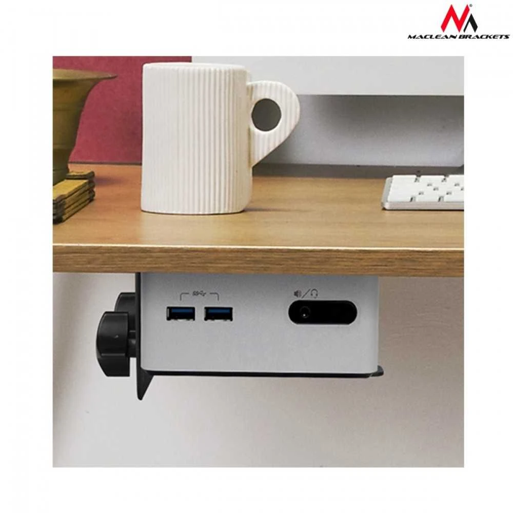 MACLEAN MC-720 Maclean MC-720 laikiklis mini kompiuteriams NUC MAC mini CPU juodas 5kg