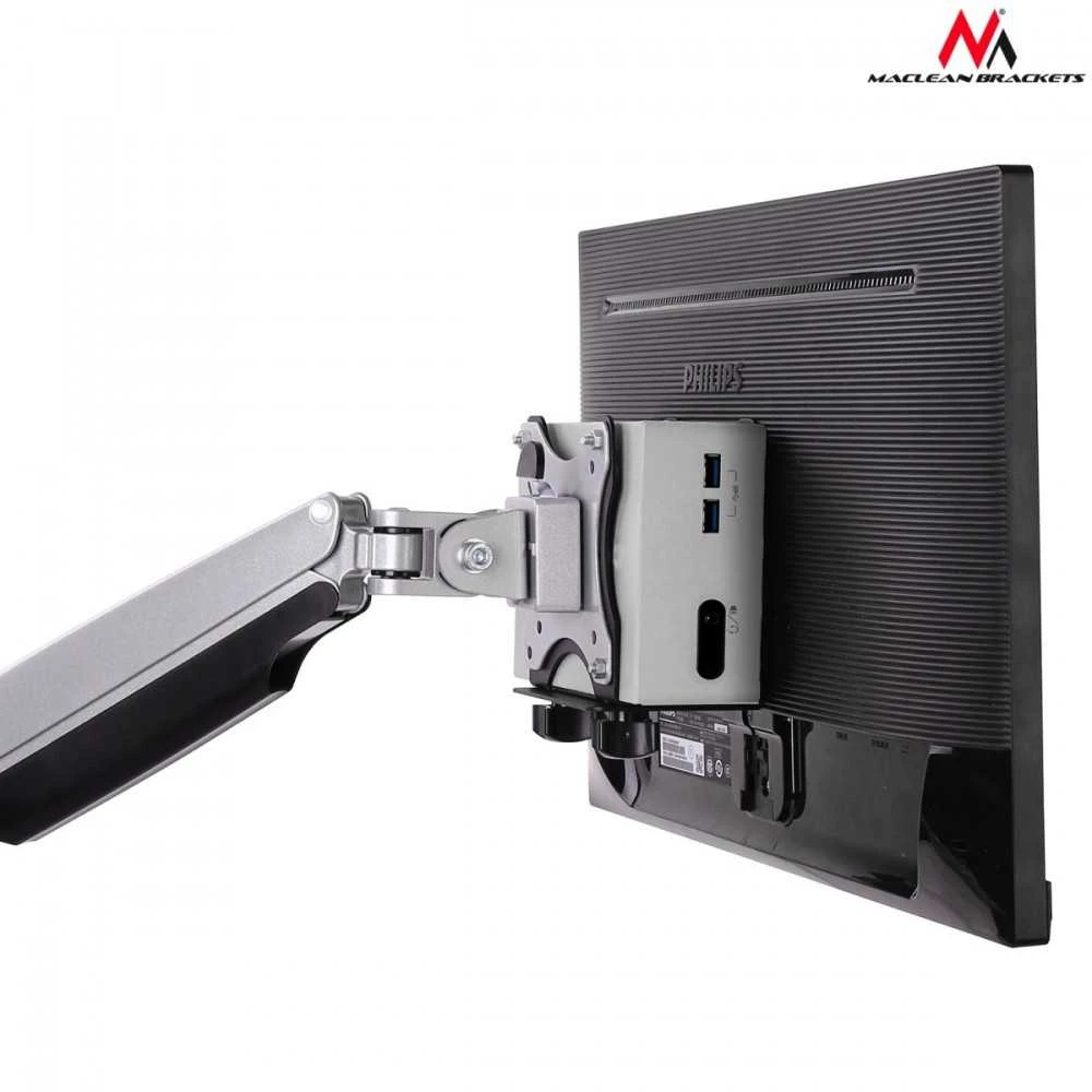 MACLEAN MC-720 Maclean MC-720 laikiklis mini kompiuteriams NUC MAC mini CPU juodas 5kg