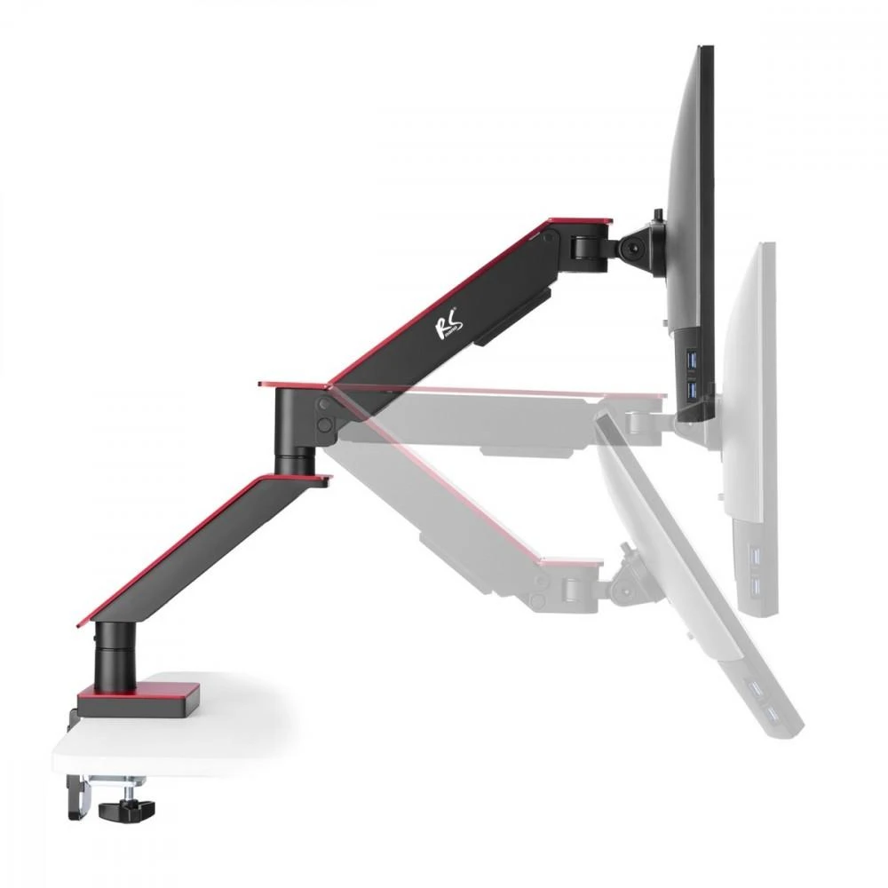Uchwyt Laikiklis Žaidimų laikiklis „NanoRS“ LCD monitoriui, 17–32 colio, 8kg, VESA 75x75 ir 100x100, dviguba svirtis, RS162