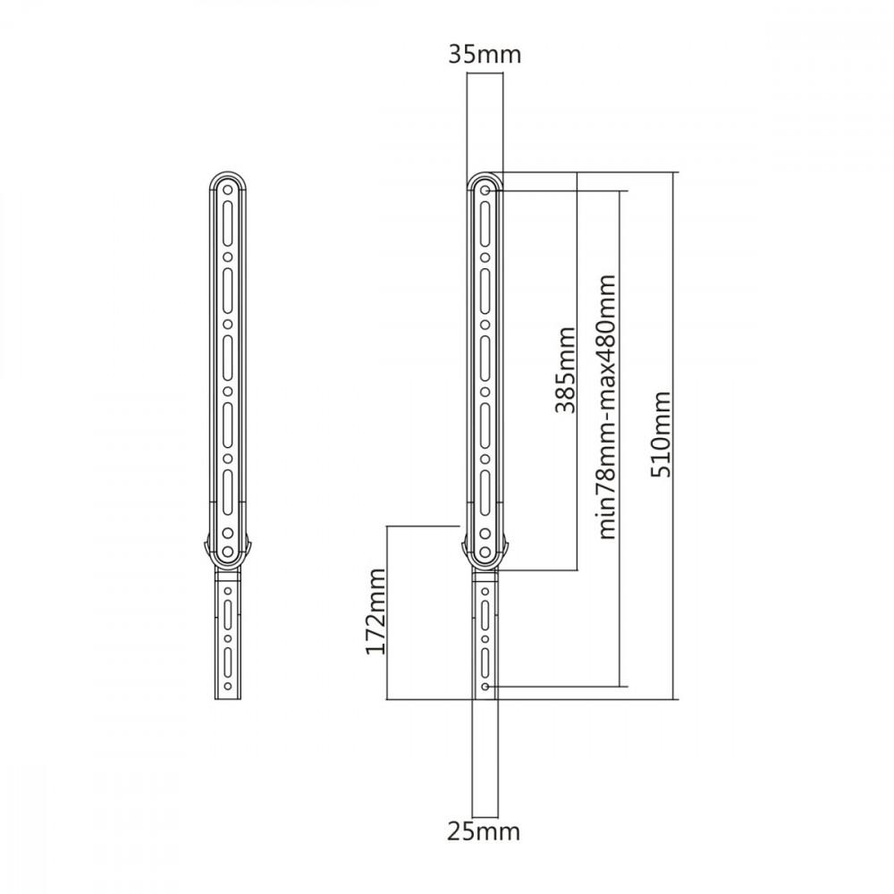 „Maclean“ garso juostos laikiklis televizoriui, maks. 15 kg, MC-912