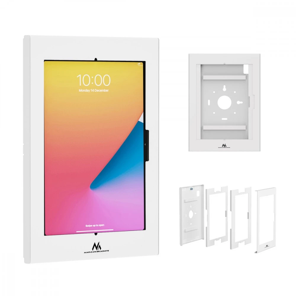 Laikiklis reklamowy do tabletu Maclean, su blokadą. 12.4"-13", iPad Air/ Pro, Samsung Tab S10+/S9+/S8+/S7+, 257x350x22mm, MC-950 B